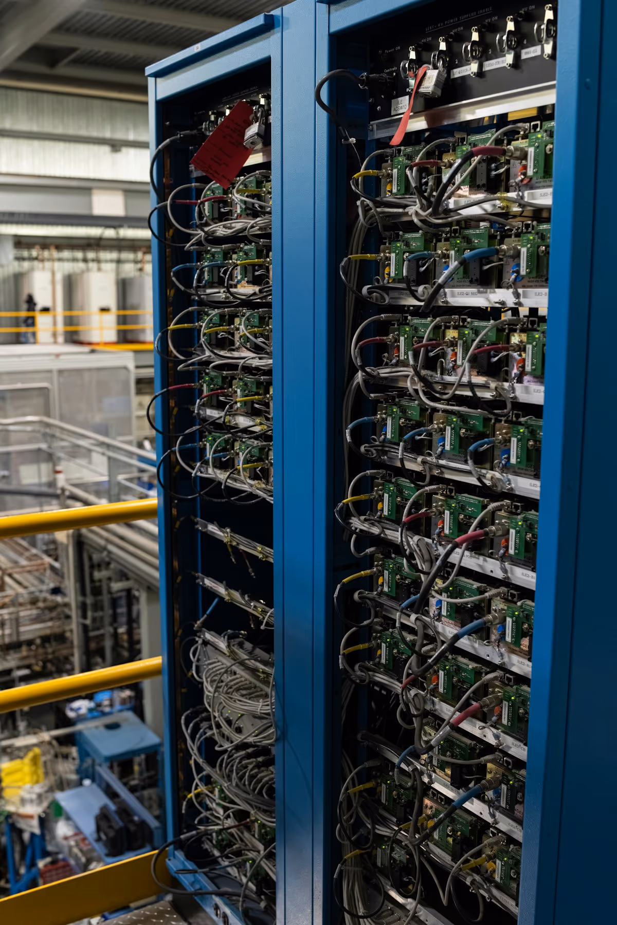 Data center server racks with structured cabling
